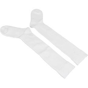 Srliya Fencing Socks Made of Thickened Cotton, Unisex, Protective Fencing Socks for Epee Saber and Foil, Women and Men, White