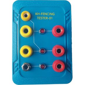 Fencing Gears,Fencing Electric Sword Tester,Beeping Testing Box,Test Gauge Fencing Tool Kit,Fencing Lame Tester,Sword Point Pressure Tester,Body Cord and Mask Tester,Foil Epee Sabre Blade