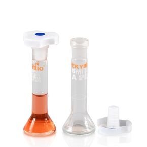 5ML Volumetric Flask Set|ASTM Class A 3.3 Borosilicate Clear Glass|Polypropylene Stopper|White Graduation|for Analytical Chemistry Work|2PCS