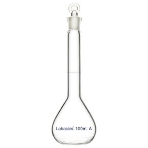 100 ml Volumetric Flask, Precision Class A Borosilicate Glass, Transparent Glass Stopper, Ideal for Chemical and Analytical Laboratories