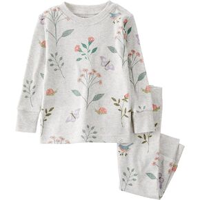 little planet by carter's Unisex Baby 2-Piece Pajamas Made with Organic Cotton, Hearts, 3T