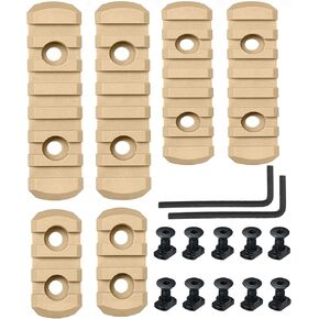 Polymer Picatinny Accessory Rail Single Picatinny Rail, 3 3 5 5 7 7 Slots, with 13 T-Nuts & 13 Screws & 2 Allen Wrench