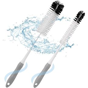 Bottle Cleaner Brush Set - Long Handle Bottle Brushes for Cleaning Narrow Neck Bottles, Beer, Wine, Baby Bottle, Pipes, Tubes, and Small Bottle