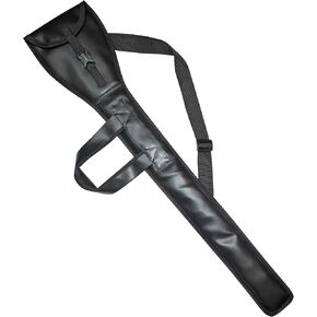 Masonic Knights Templar Sword Case Bag 92cm - Black Leather with Shoulder Strap Sheath & Carrying Cover for Swords