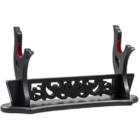 Vine Sword Stand 3-Tier Padded Hook Katana Stand Holder Display Hanger for Tanto Rapier SamuraiCosplay Blade Tanjirou Demon Slayer Weapon Display Stand (3-tier)