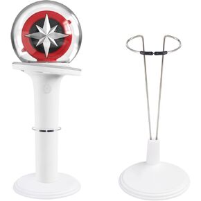 Lightstick Stand 2 Pack Holder Compatible with Official Lightsticks, Complicable with Stray Kids|Enhypen|Ateez|Twice Lightsticks|Display Stand|Compatible with Kpop(White)