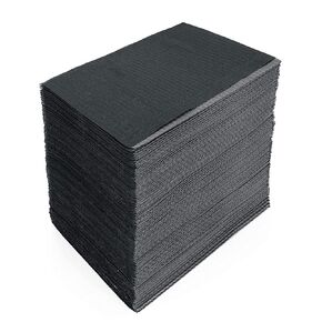 50pcs Disposable Dental Bibs 13"x18",3 Ply Black Waterproof Tattoo Bib Sheet for Patients - Dentist or Medical Tray Cover and Waterproof Nail Art Table Cushion Supplies (Black)