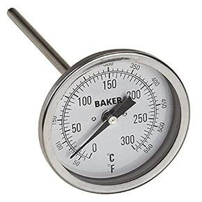 Baker T30025-250 Bimetal Thermometer, 0 to 250°F (-20 to 120°C)