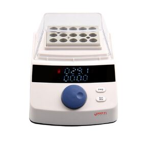 FOUR E'S SCIENTIFIC Mini Dry Bath Incubator with 15 x 1.5ml Heating Block, LED Display, High Temperature Precision, Up to 212℉/100℃ Timing Control for Laboratory