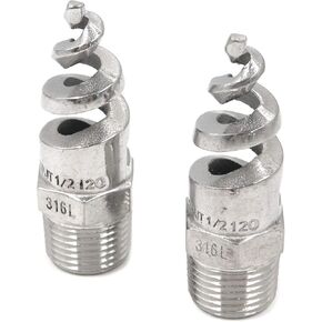 MY MIRONEY 1/2" NPT Male Spiral Cone Atomization Nozzle Metal Industrial Dust Remove Nozzle Spray Pack of 2