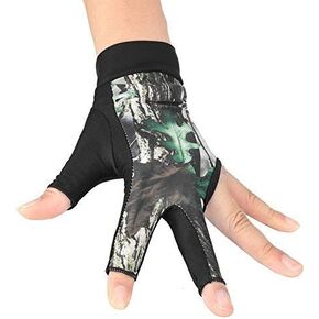 Zerone Billiards Gloves 3-Finger Snooker Pool Cue Glove Billiards Shooters Glove for Men Women(L-Camouflage)