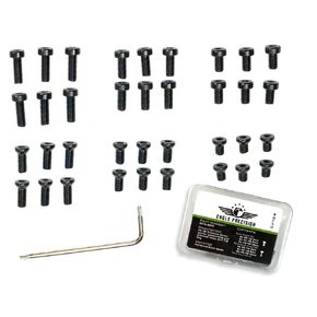#6-48 Screw Set | 36 Pcs of 6-48 Screws: 6mm, 8mm, 10mm for Precision Tools, Plates, and Mounts | Includes Oval & Standard Heads, Torx Key