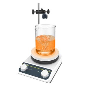 LAB FISH Laboratory Lab Magnetic Stirrer Hot Plate 280℃/ 536℉ 5 inch Digital Magnetic Mixer 3L Capacity Knob Control 200-1500rpm,Probe Sensor & Stirring Bar Included,110V