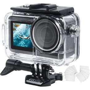 FitStill Waterproof Case for DJI Osmo Action Camera, 45M Diving Housing Protective Shell Underwater Accessories Kit