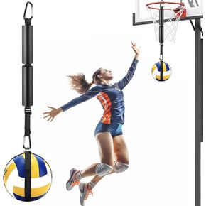 TOBWOLF Volleyball Spike Trainer, Adjustable Volleyball Practice Equipment, Volleyball Spiking Training System Volleyball Hitting Trainer for Beginners & Pro Jumping Spiking Power Improving