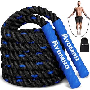 Jump Rope, Weighted Jump Rope for Fitness, Heavy Jump Ropes for Men Women Kids, Battle Skipping Ropes for Exercise, Suitable for Boxing, Cardio, Training Muscle Speed Home Gym Workout Equipment