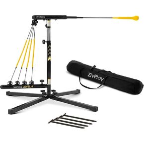 Baseball Hitting Trainer Baseball Swing Trainer Softball and Baseball Training Equipment for Batting Practice with Height and Speed Adjustment