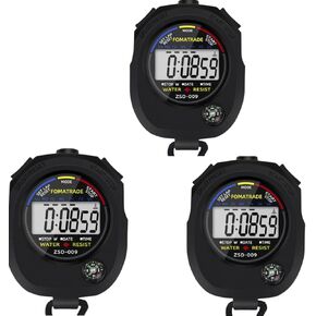 Waterproof Stopwatch,Digital Stopwatch Timer,Sport Stop Watch,Interval Timer with Large Display (3)