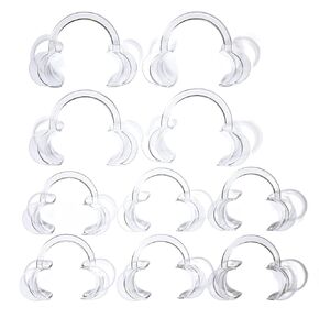 10 PCS Mouth Openers for Speak Out Game Mouthpieces,Dental Cheek Retractor Mouth Opener,Standard Dental Mouth Opener- Cheek and Lip Retractor,Includes 4 Mouthpieces for Kids, 6 Mouthpieces for Adults