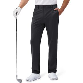 MAGCOMSEN Men's Golf Pants Classic Fit - 30"/32"/34" Stretch Water Resistant Quick Dry Flat Front Dress Pants with 5 Pockets