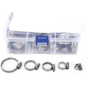Hilitand 60pcs German Type Hose Clamp Spring Clip Fasteners for Fixing Hoses Around Pipes