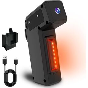 Bike Camera with Tail Light 1080P HD Sports Action Camera Cycling Video Recorder Rechargeable Rear Bike Light Camera Combo Bicycle Dash Cam with Mount for Mountain Road Bike, E-Bike