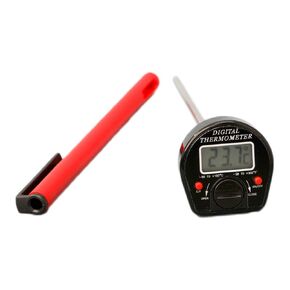 Thermco ACC330DIG "Non-Roll" Dial Digital Thermometer, 5" Stem Length, 1-1/2" Dial Size, -50°C to 150°C (-58°F to 302°F) Range, +/-1.0°C Accuracy