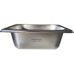 LavaLock 7-3/8" x 4-3/8" x 2-1/2" Stainless Steel Water Pan, (7 x 4 x 3) Grease Pan, Drip Pan, Food Serving Tray