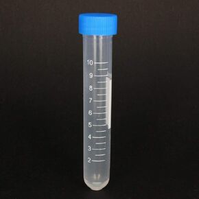 10mL Centrifuge Tubes,200PCS Round Tubes Sterile,Leak-Proof Screw Caps(Blue), Plastic Container with Graduated and Write Marks, Non-pyrogenic, DNase/RNase Free, Human DNA-Free (Bag Pack)