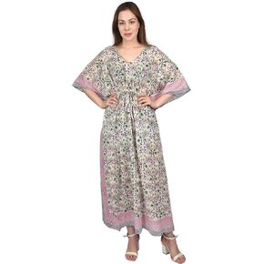 Fabric Venue Women Ethnic Cotton Sanganeri Print Natural