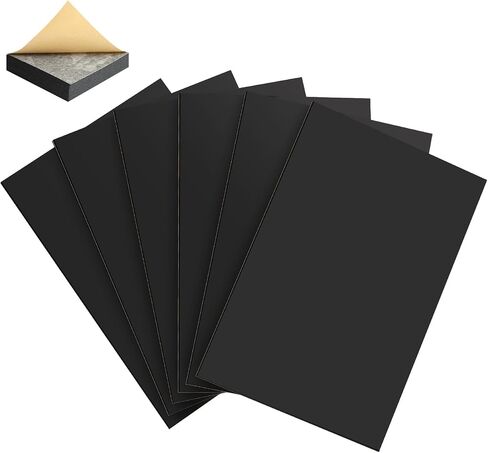 Storystore 6 Pcs Adhesive Foam Padding Black - 12 x 8 x 1/8 Inch Closed Cell Foam Sheet, Anti-Slip Neoprene Foam Sheet Anti Vibration and Soundproof in Saudi Arabia