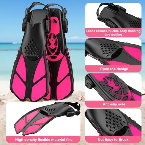 Kids Snorkel Mask Fins Set for 3-8 Years Old Boys Girls Youth Junior with Carrying Bag for Snorkeling Swimming Freediving in Saudi Arabia