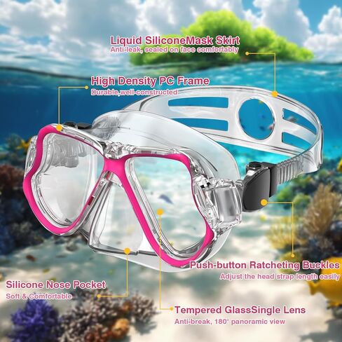 Kids Snorkel Mask Fins Set for 3-8 Years Old Boys Girls Youth Junior with Carrying Bag for Snorkeling Swimming Freediving in Saudi Arabia