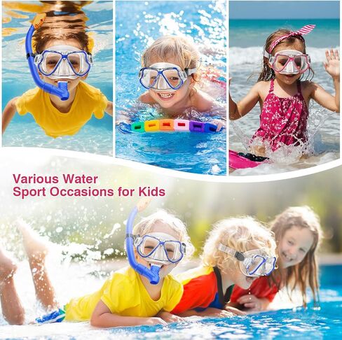 Kids Snorkel Mask Fins Set for 3-8 Years Old Boys Girls Youth Junior with Carrying Bag for Snorkeling Swimming Freediving in Saudi Arabia