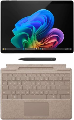 Microsoft Surface Pro 11 Bundle, 2-in-1 Tablet with Pro Keyboard and Slim Pen, Copilot+ PC, 13" Touchscreen OLED Display, Snapdragon X Elite (12 Core), 16GB RAM, 512GB SSD, Windows 11 Pro, Black in Saudi Arabia