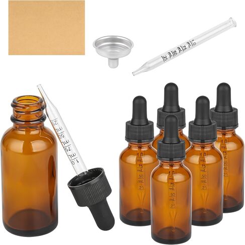 4PCS Leak-Proof Glass Dropper Bottles,2 oz Dropper Bottles Traveling and Storing Essential Oils, Beard Oils, Watercolor, and DIY Projects in Saudi Arabia