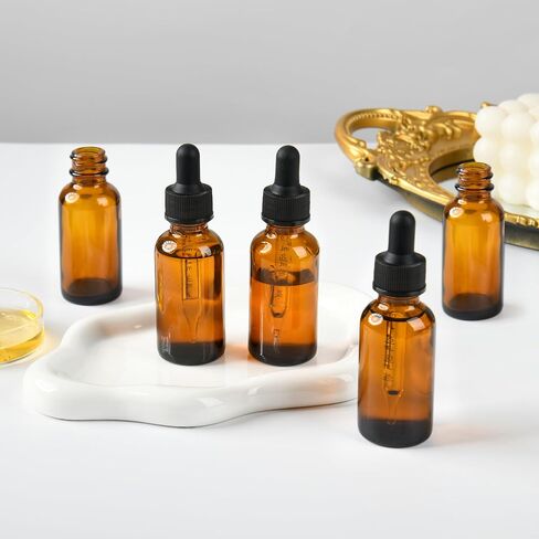 4PCS Leak-Proof Glass Dropper Bottles,2 oz Dropper Bottles Traveling and Storing Essential Oils, Beard Oils, Watercolor, and DIY Projects in Saudi Arabia