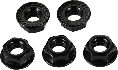 #10-32 Serrated Flange Hex Lock Nuts Flanged Locknuts, 304 Stainless Steel 18-8 Black Finish, 50 PCS in Kuwait