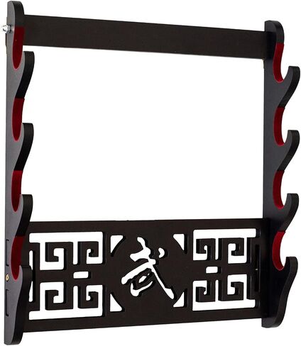 Samurai Sword Stand Wall Mount - 4 Tier Martial arts Weapons Holder Fleece Protection Display Stand Katana Wakizashi Tanto Wall Hanger Sword Rack (Wuzi Payment) in Saudi Arabia