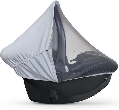 liuliuby 2-in-1 Baby Car Seat Cover for Baby Carseat Cover | Car Seat Sun Shade Cover & Mosquito Net for Infant | Baby Boy Car Seat Cover Baby | Breathable Car Seat Canopy Covers for Unisex (Gray) in Saudi Arabia