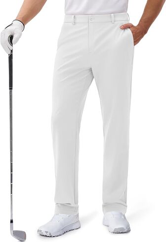 MAGCOMSEN Men's Golf Pants Classic Fit - 30"/32"/34" Stretch Water Resistant Quick Dry Flat Front Dress Pants with 5 Pockets in Saudi Arabia