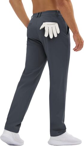 MAGCOMSEN Men's Golf Pants Classic Fit - 30"/32"/34" Stretch Water Resistant Quick Dry Flat Front Dress Pants with 5 Pockets in Saudi Arabia