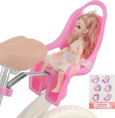 Doll Bike Seat for Girls, Bicycle Doll Chair for 12 14 16 18 20 Inch Girls Bike, American Girl Kids Children Bike Accessories for Doll, Purple in Kuwait