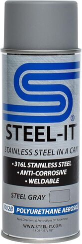 Steel-It 1002B بولي يوريثين أيروسول، طلاءات طلاء صناعية، قابلة للحام، سهلة الاستخدام - رمادي فولاذي (عبوة واحدة) in Kuwait