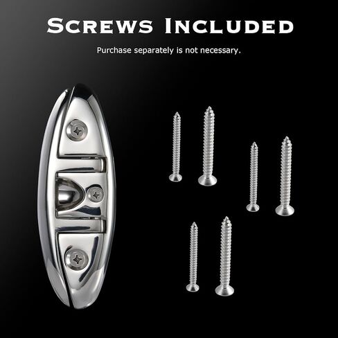 CHANGE MOORE Marine Grade Folding Boat Cleat, Flip Up Cleats Dock Cleats 4.5/5/6 inch Foldable Cleat with Screws and Locking Nuts, 316 Stainless Steel Dock Cleat with Fastener for Boat Kayak in Saudi Arabia