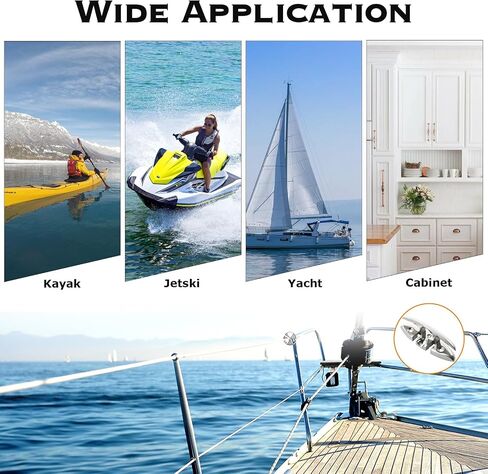 CHANGE MOORE Marine Grade Folding Boat Cleat, Flip Up Cleats Dock Cleats 4.5/5/6 inch Foldable Cleat with Screws and Locking Nuts, 316 Stainless Steel Dock Cleat with Fastener for Boat Kayak in Saudi Arabia