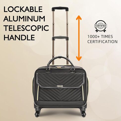 حقيبة متدحرجة للنساء، حقيبة كمبيوتر محمول مقاس 17.3 بوصة مع 4 عجلات دوارة ومقبض تلسكوبي قابل للتمديد، حقيبة مدرسية بعجلات، حقيبة كمبيوتر دوارة للعمل، تصميم صديق لإدارة أمن المواصلات الأمريكية، أرجواني in Kuwait