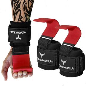 Weight Lifting Hooks, Padded Weight Lifting Straps Wrist Straps for Men and Women, Premium Deadlift Straps for Weightlifting and Powerlifting, Weight Lifting Gloves for Pull Ups
