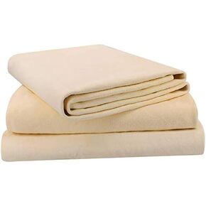 (3 Pack) Car Natural Chamois Cleaning Cloth,Absorber Towel for Car Chamois Drying Towe RIVERLAKE Genuine Deerskin Leather Auto Car Wash Drying Towel,Super Absorbent,3 Available Sizes. (L/M/S 3IN1)