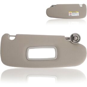 ZONFANT Grey Left Driver and Right Passenger Side Sun Visor without Sunroof Compatible with Dodge 2002 2003 2004 2005 2006 2007 2008 2009 Ram 1500 2500 3500, Replace#1CT11TL2AA 1CT18TL2AA